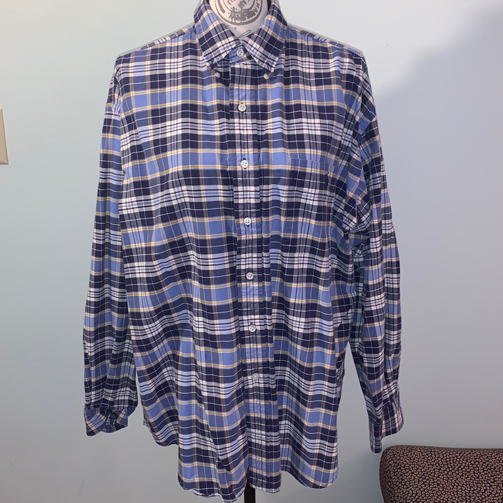 Ralph Lauren Oxford Plaid Button Down size L